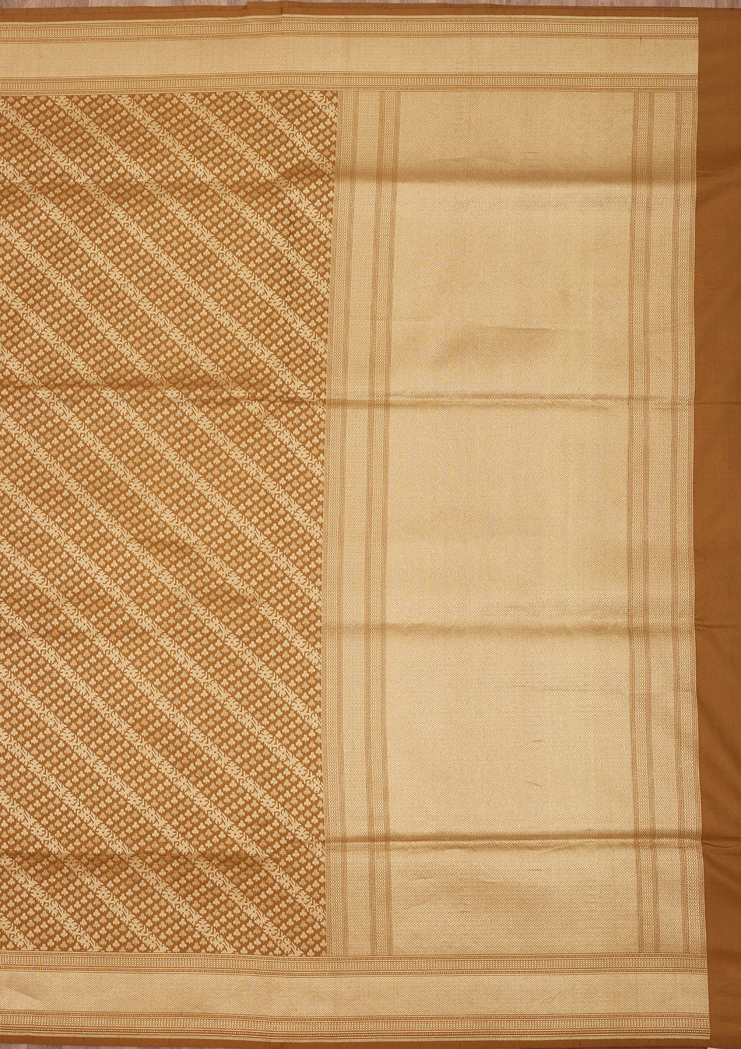 Brown Zariwork Pure Silk Saree