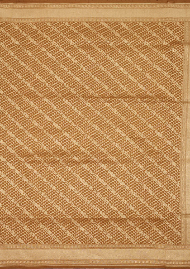 Brown Zariwork Pure Silk Saree