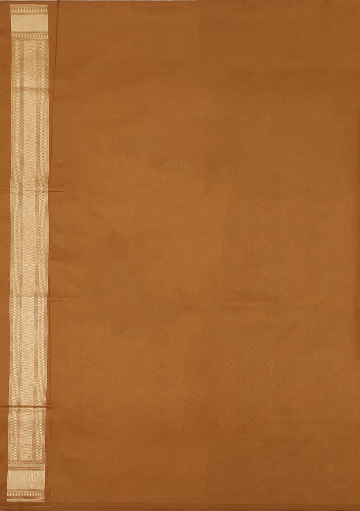 Brown Zariwork Pure Silk Saree