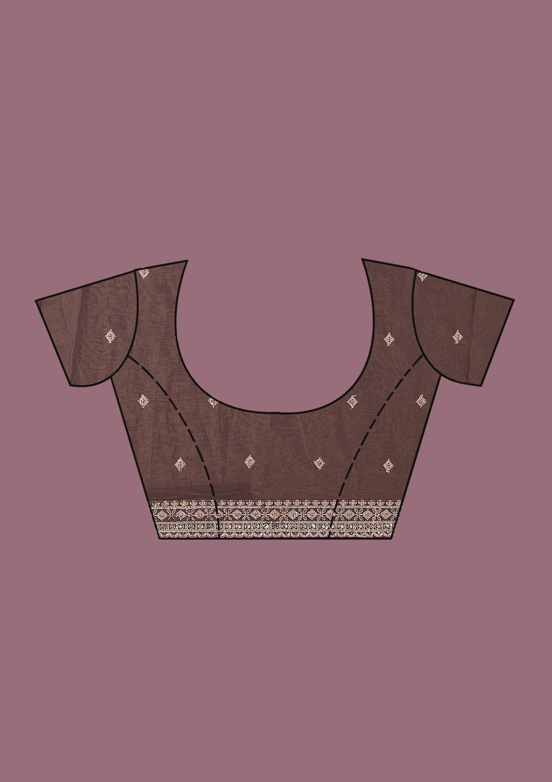 Copper Threadwork Tissue Saree