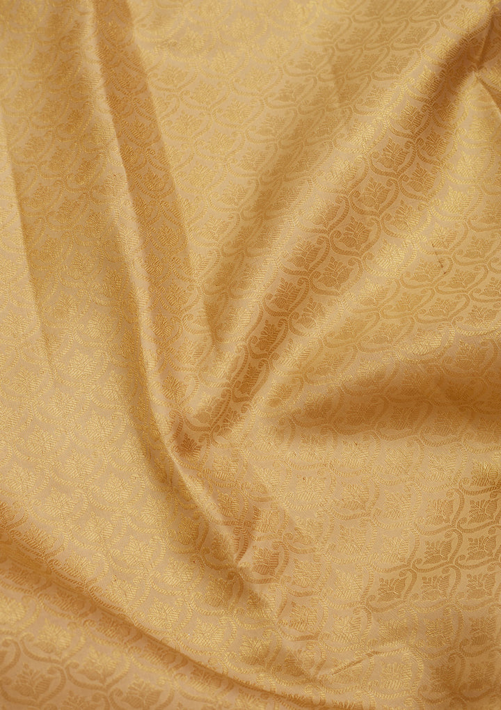 Cream Zariwork Pure Silk Saree