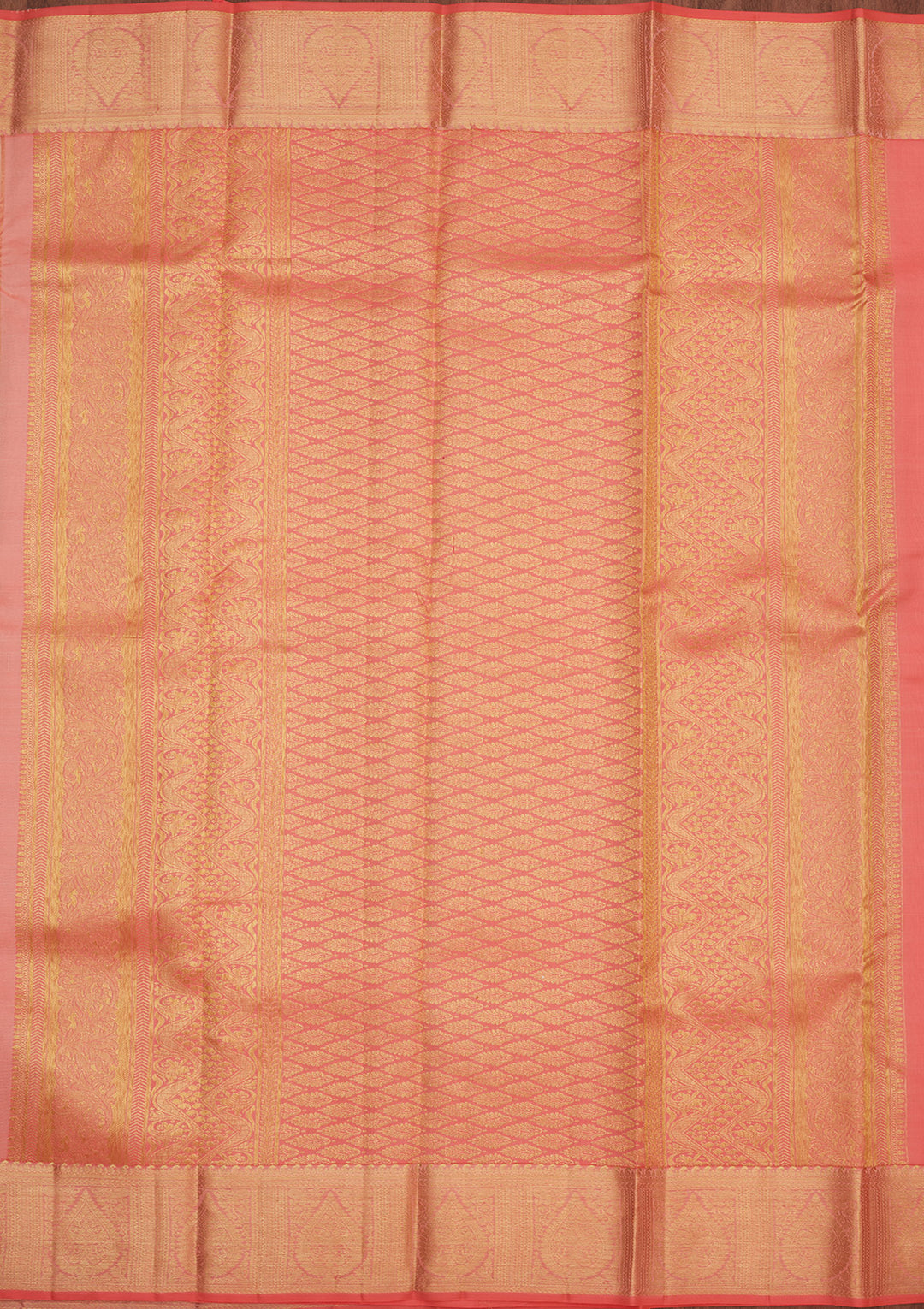 Cream Zariwork Pure Silk Saree