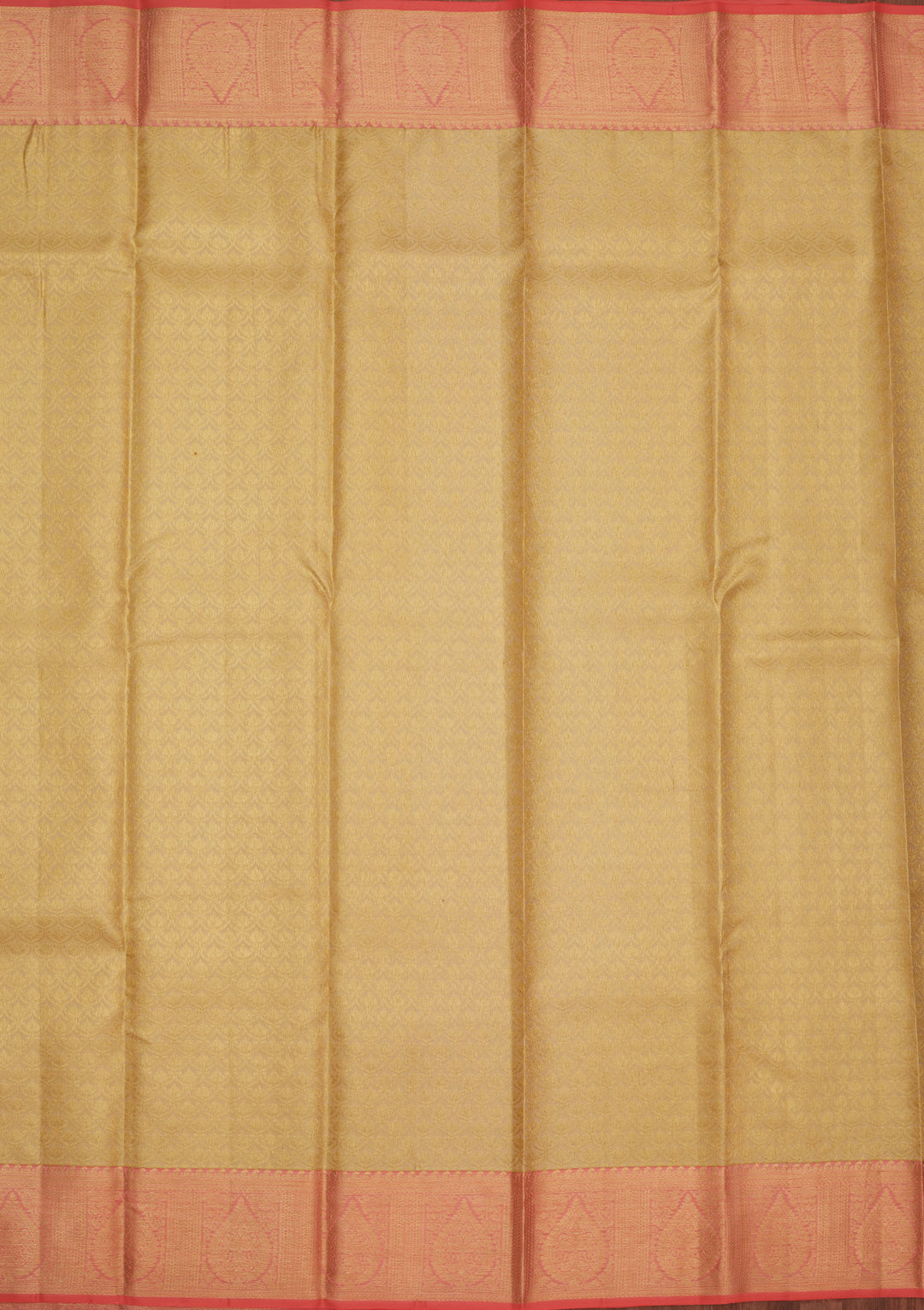 Cream Zariwork Pure Silk Saree