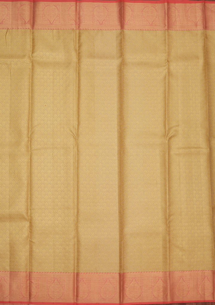 Cream Zariwork Pure Silk Saree