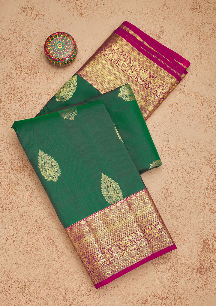 Green Zariwork Pure Silk Saree