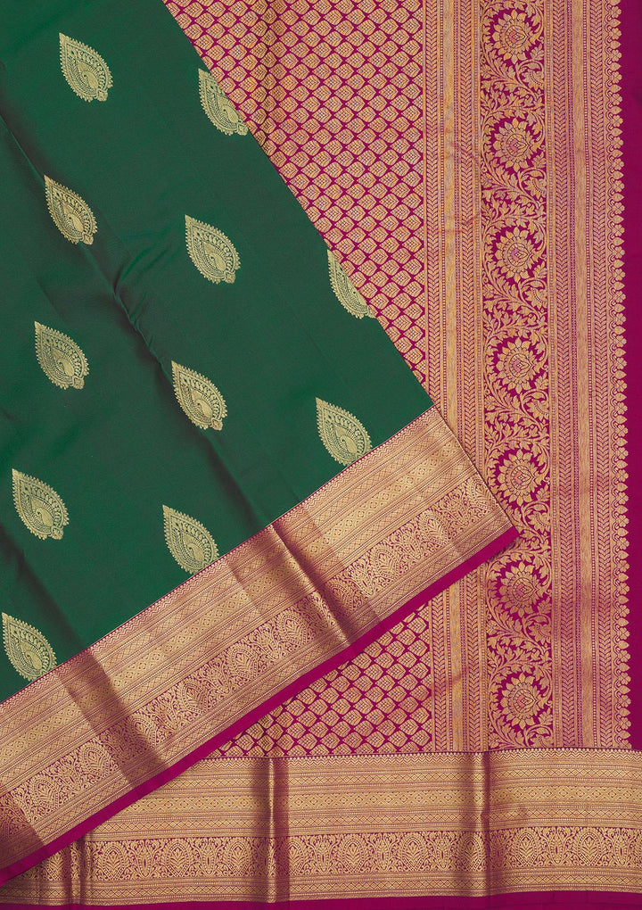 Green Zariwork Pure Silk Saree