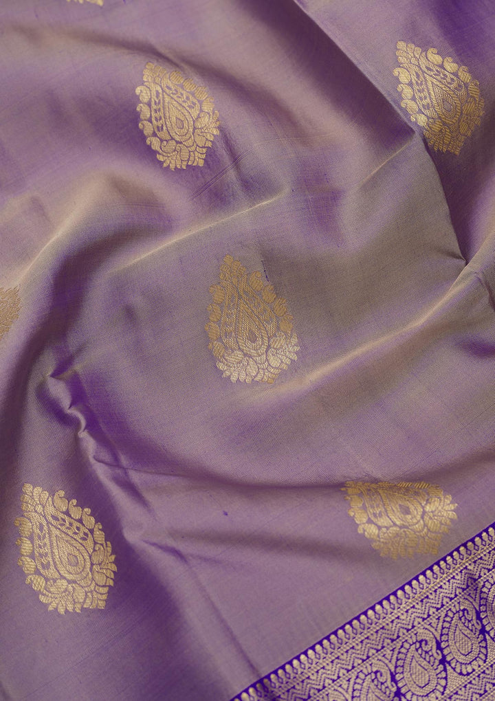 Grey Zariwork Pure Silk Saree