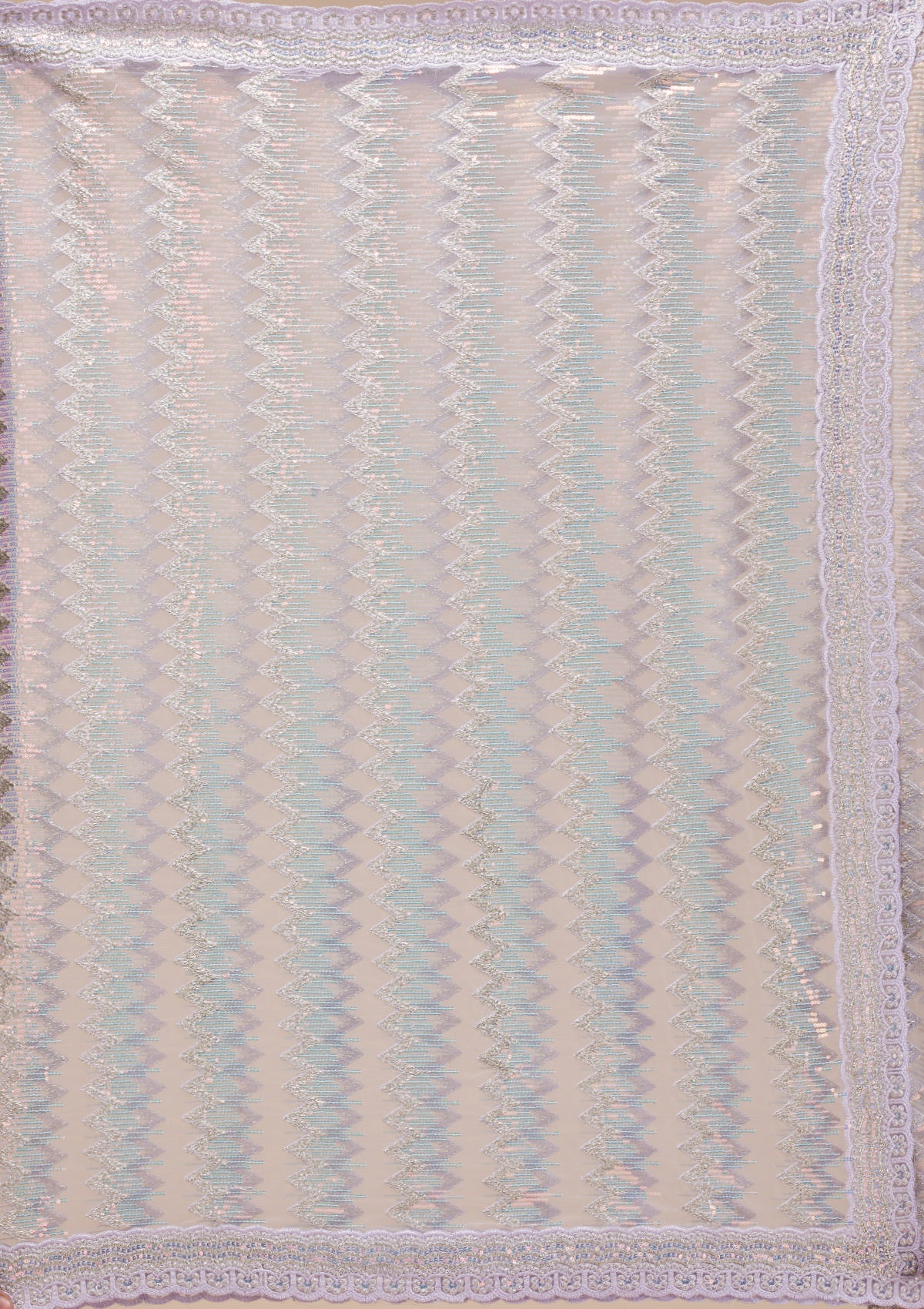 Lavender Sequins Tissue Saree