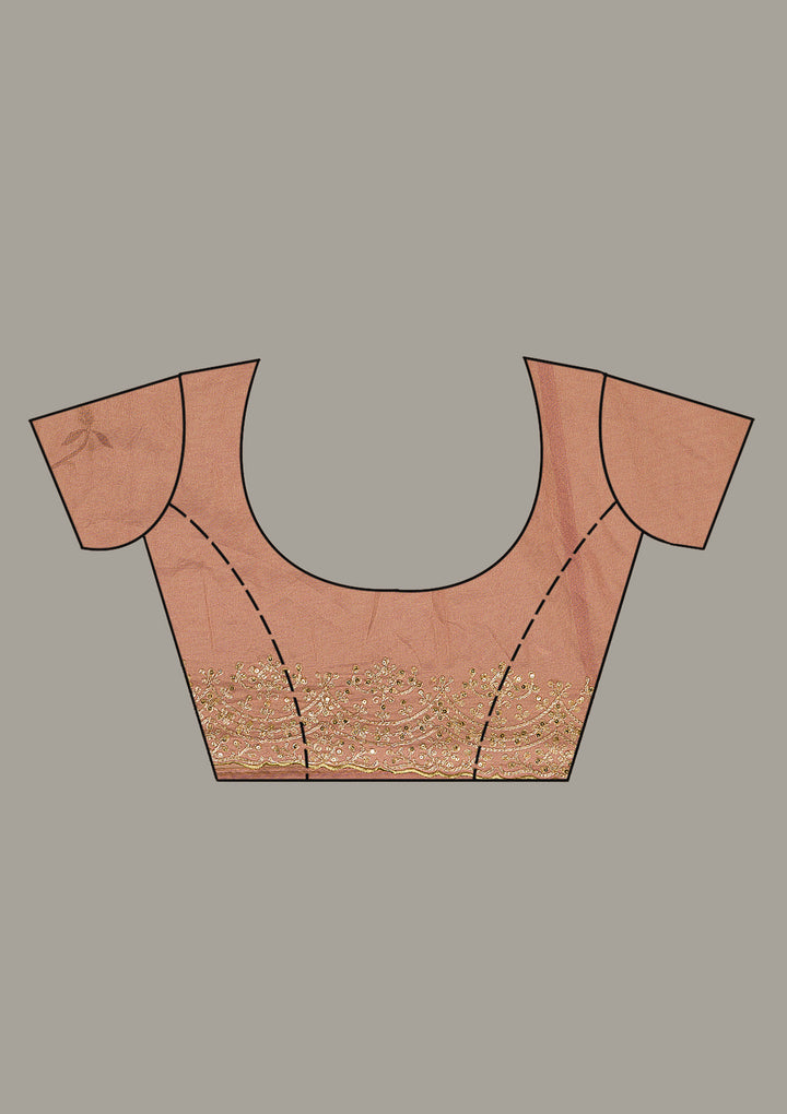 Lavender Threadwork Tissue Saree