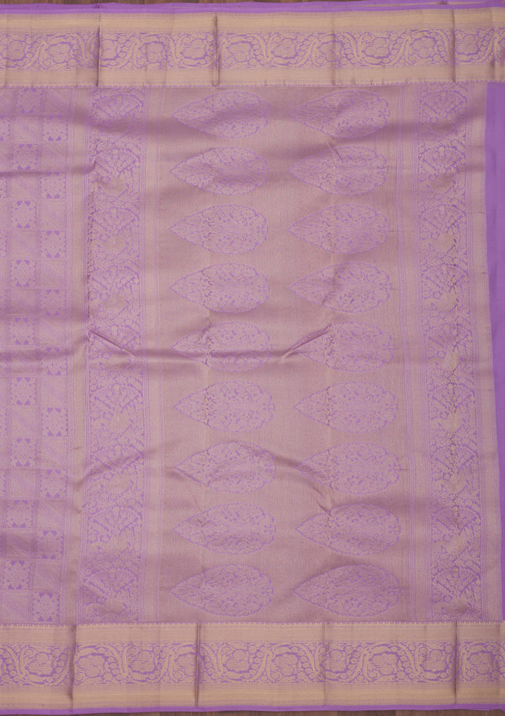 Lavender Zariwork Pure Silk Saree