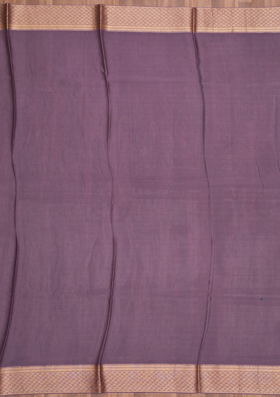 Lavender Zariwork Pure Silk Saree