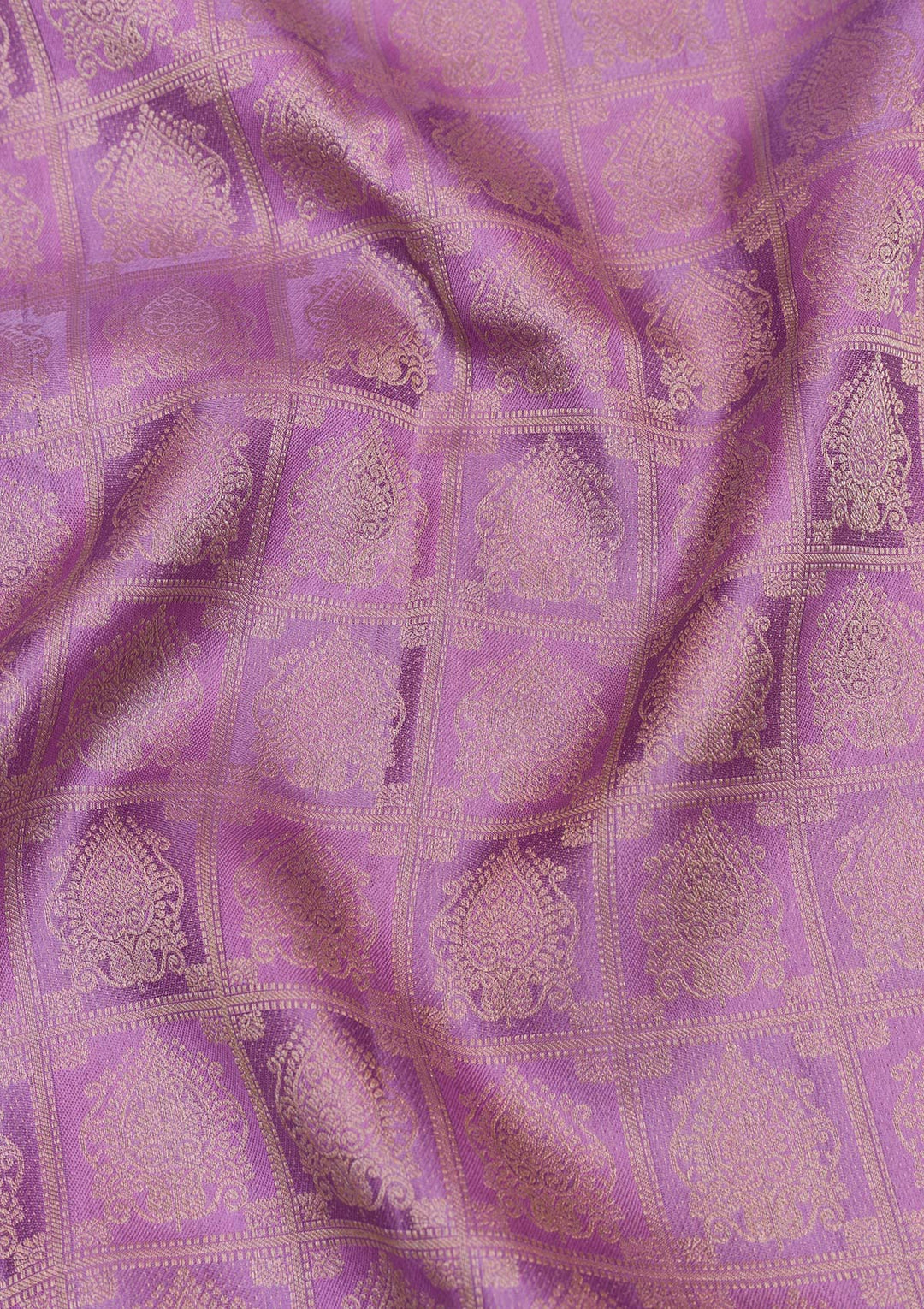 Lavender Zariwork Kanjivaram Pure Silk Saree