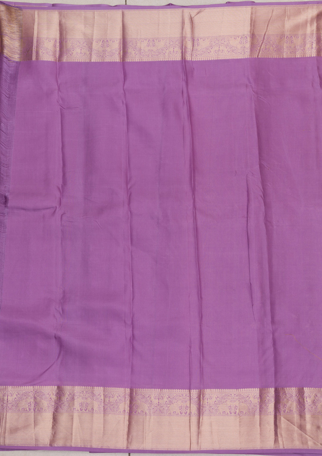 Lavender Zariwork Kanjivaram Pure Silk Saree