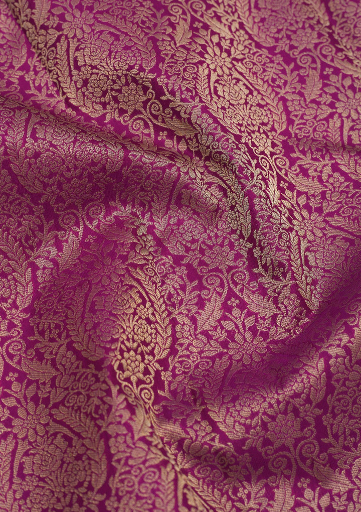 Lavender Zariwork Pure Silk Saree