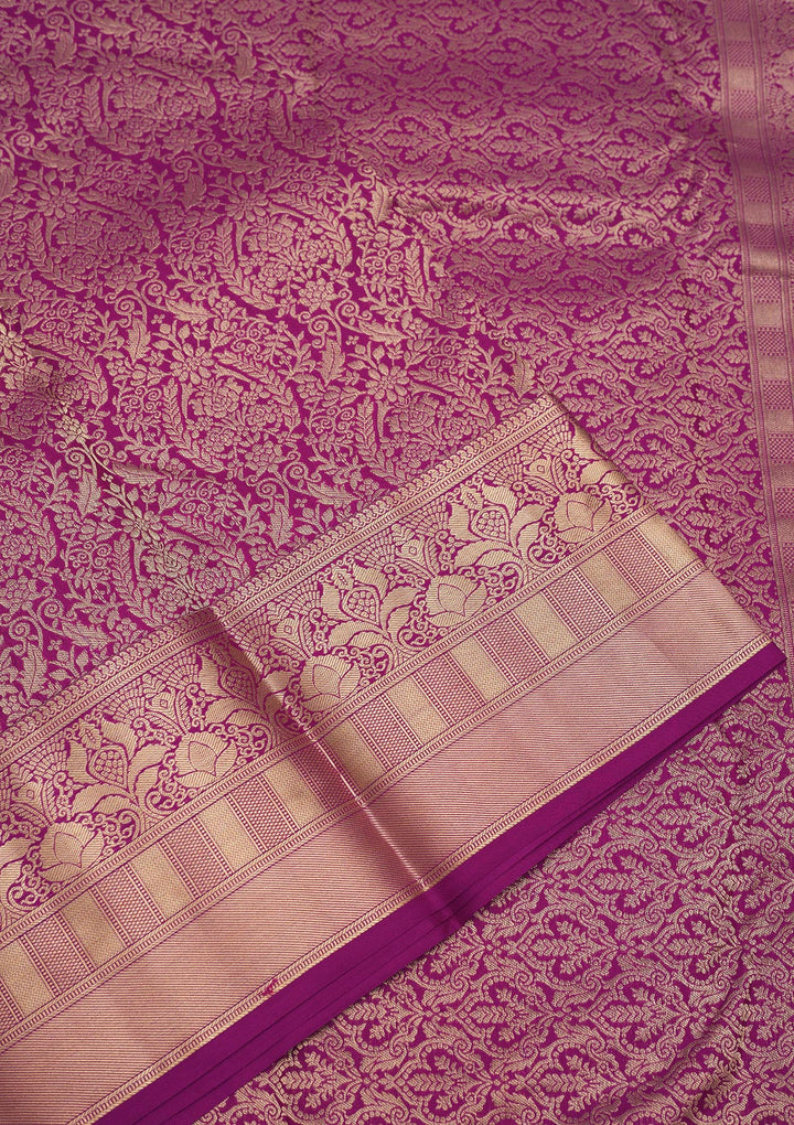 Lavender Zariwork Pure Silk Saree