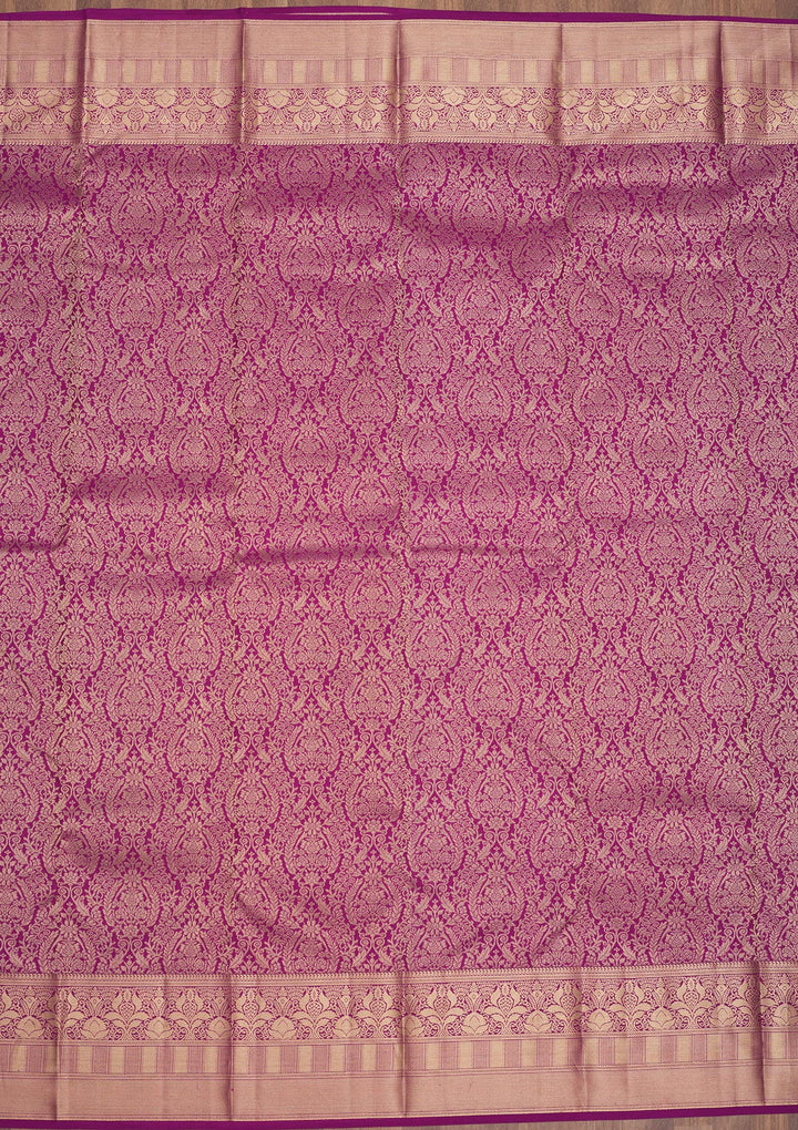 Lavender Zariwork Pure Silk Saree