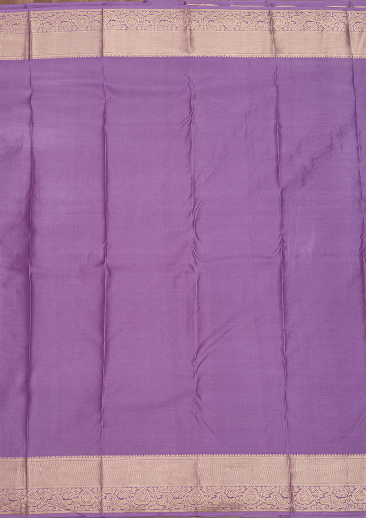 Lavender Zariwork Pure Silk Saree