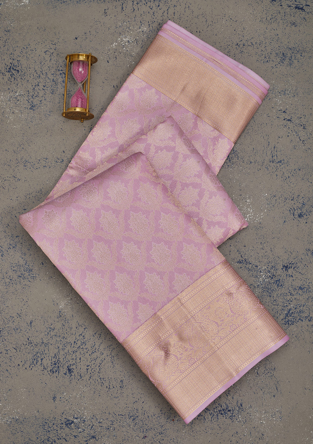 Lavender Zariwork Pure Silk Saree