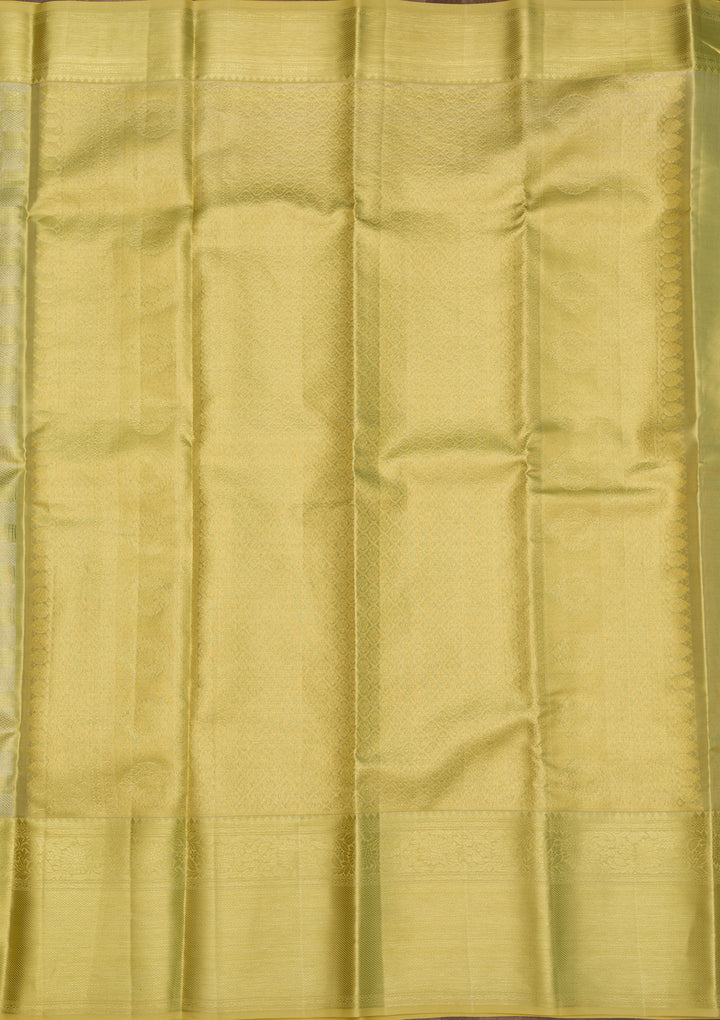 Lemon Yellow Zariwork Pure Silk Saree