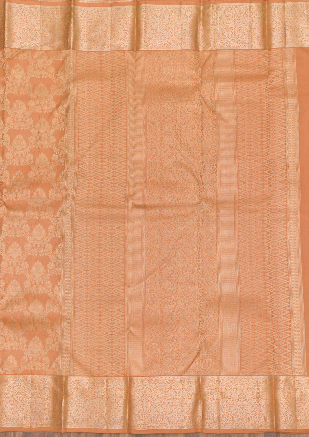 Light Brown Zariwork Pure Silk Saree
