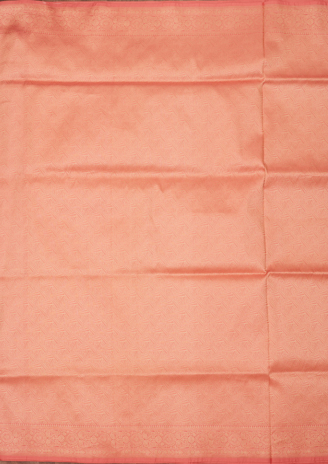 Light Peach Zariwork Pure Silk Saree