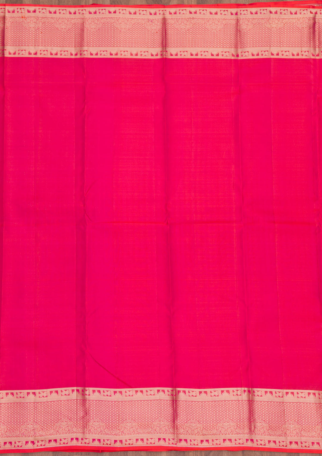 Magenta Pink Zariwork Pure Silk Saree