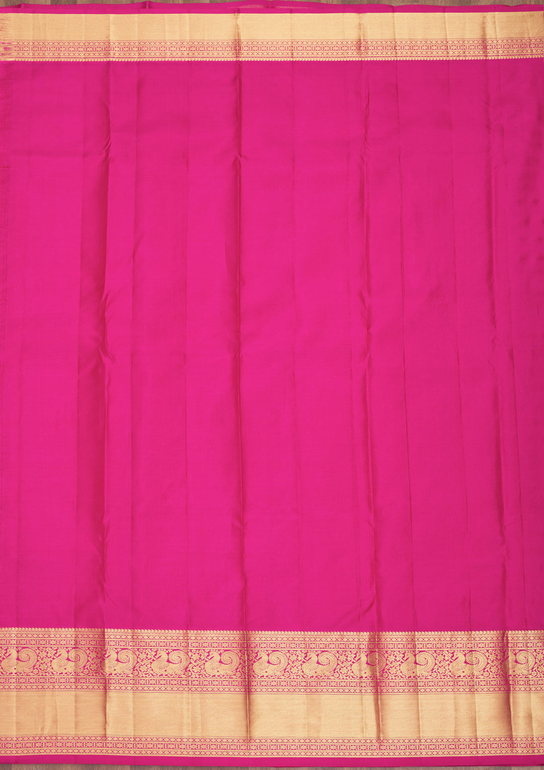Magenta Pink Zariwork Pure Silk Saree