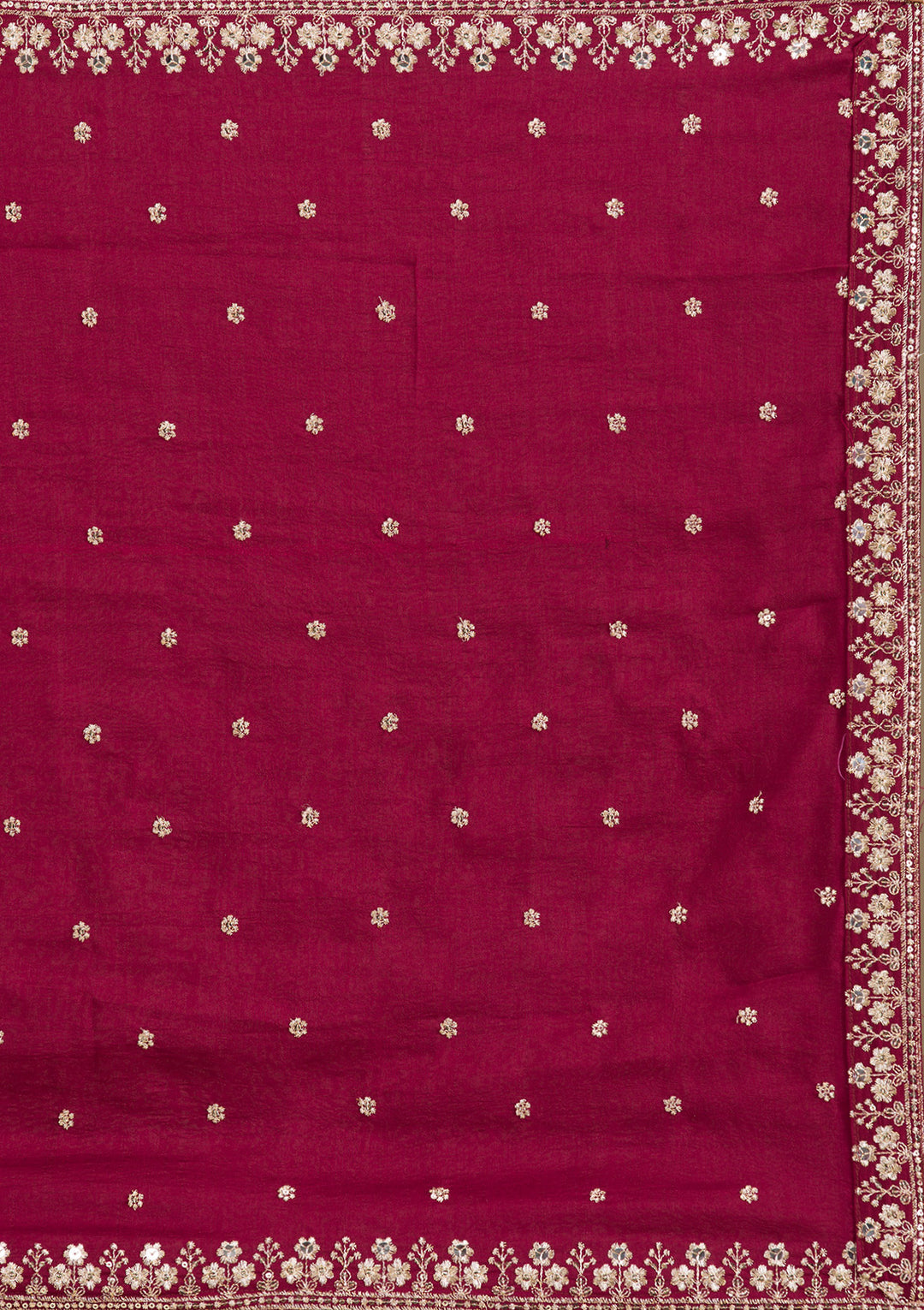 Maroon Zariwork Art Silk Readymade Salwar Suit