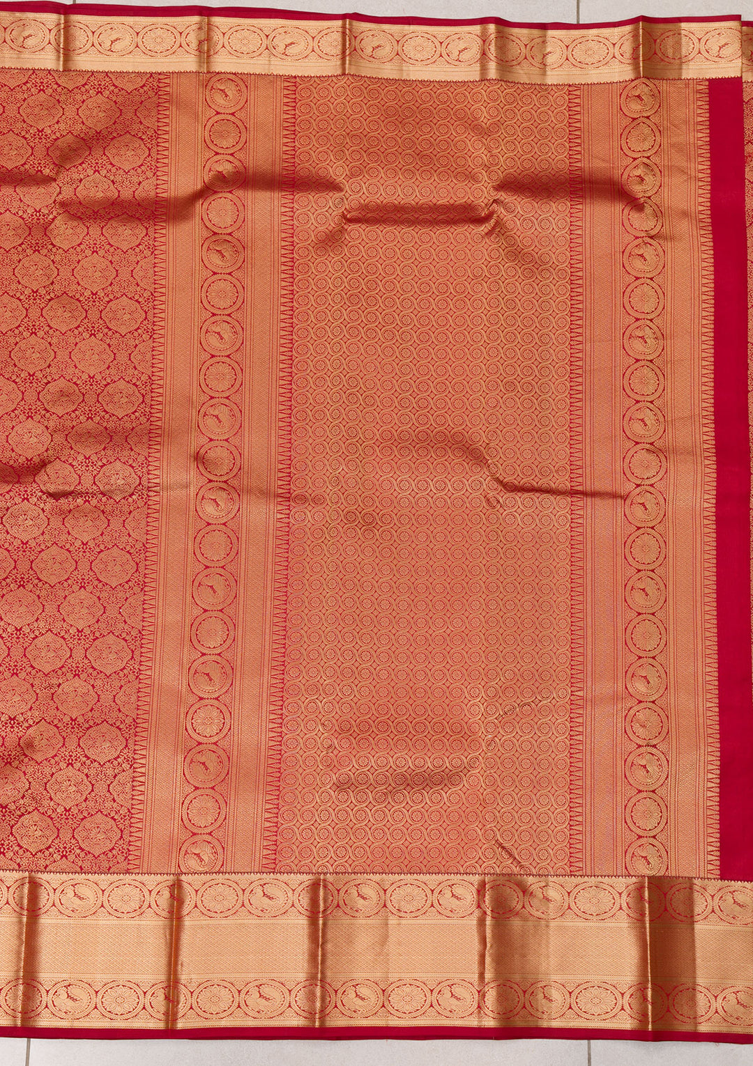 Maroon Zariwork Pure Silk Saree