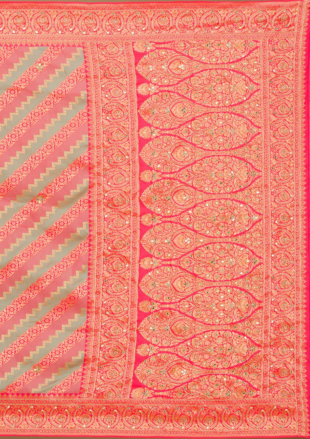 Mauve Cutdana Art Silk Saree