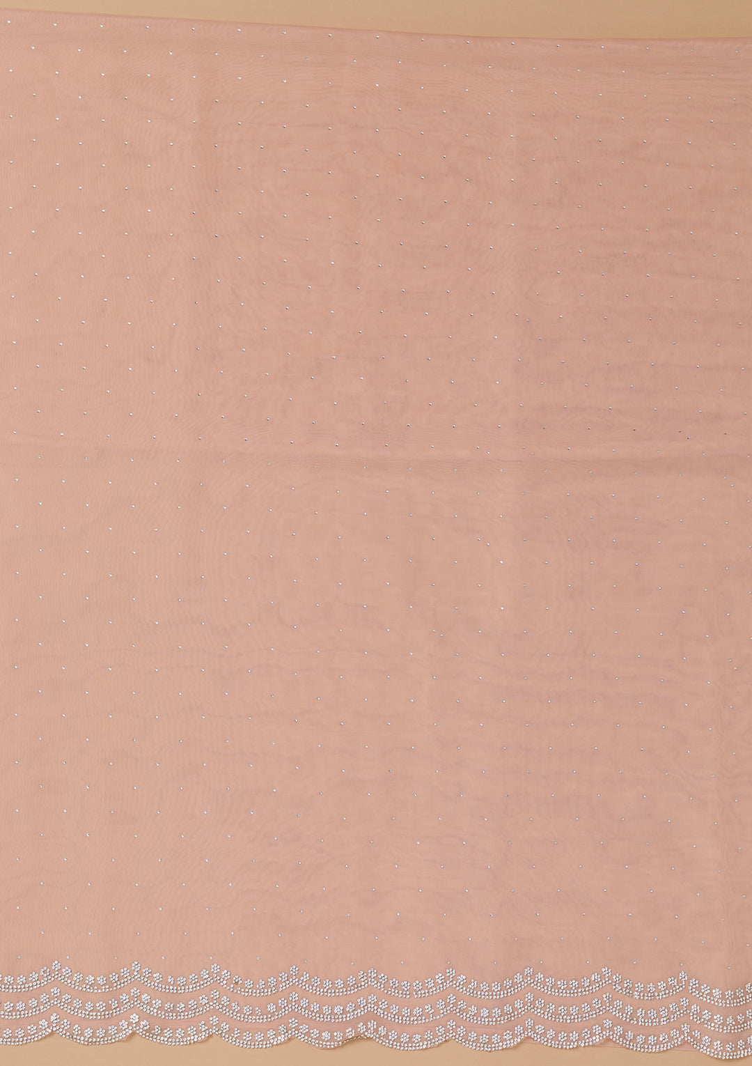 Mauve Swarovski Organza Unstitched Salwar Suit