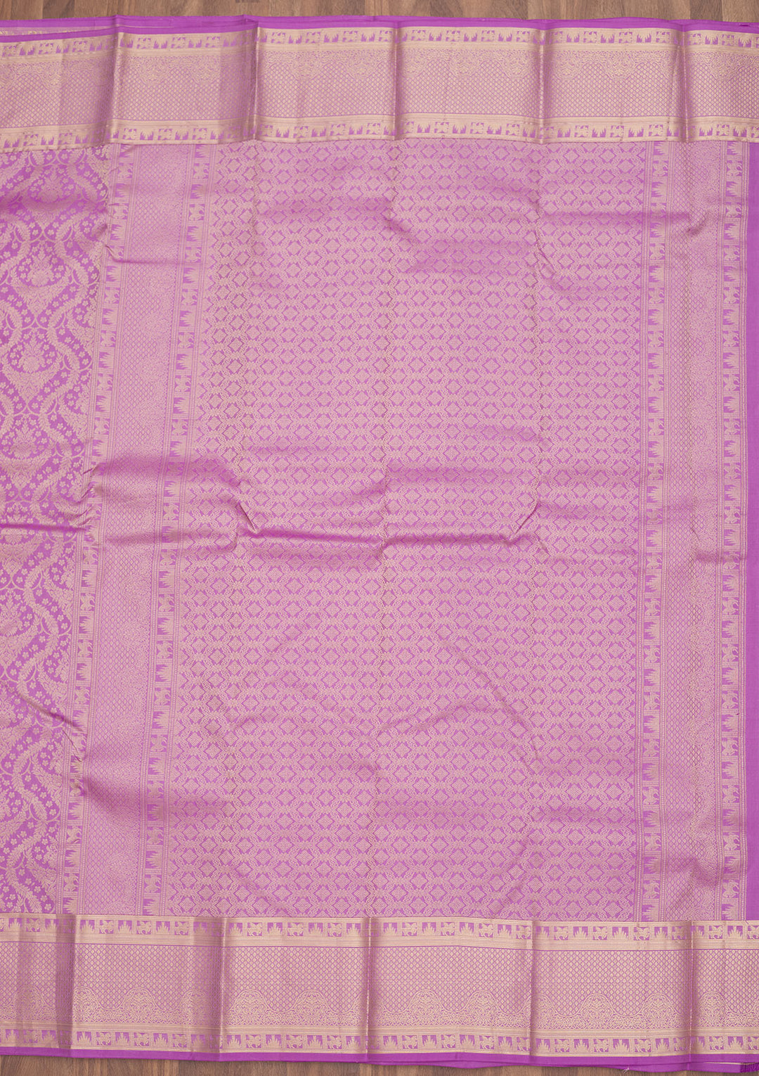 Lavender Zariwork Pure Silk Saree