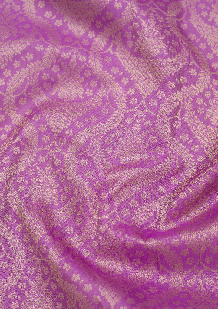 Lavender Zariwork Pure Silk Saree