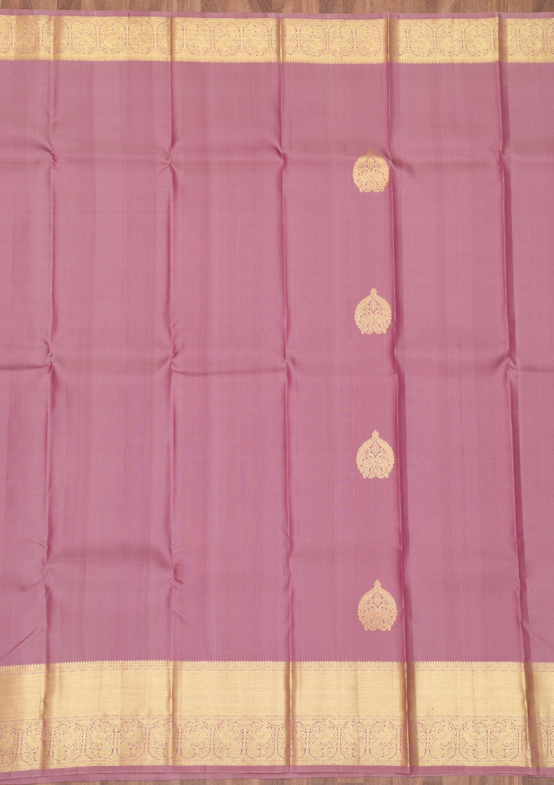 Mauve Zariwork Pure Silk Saree