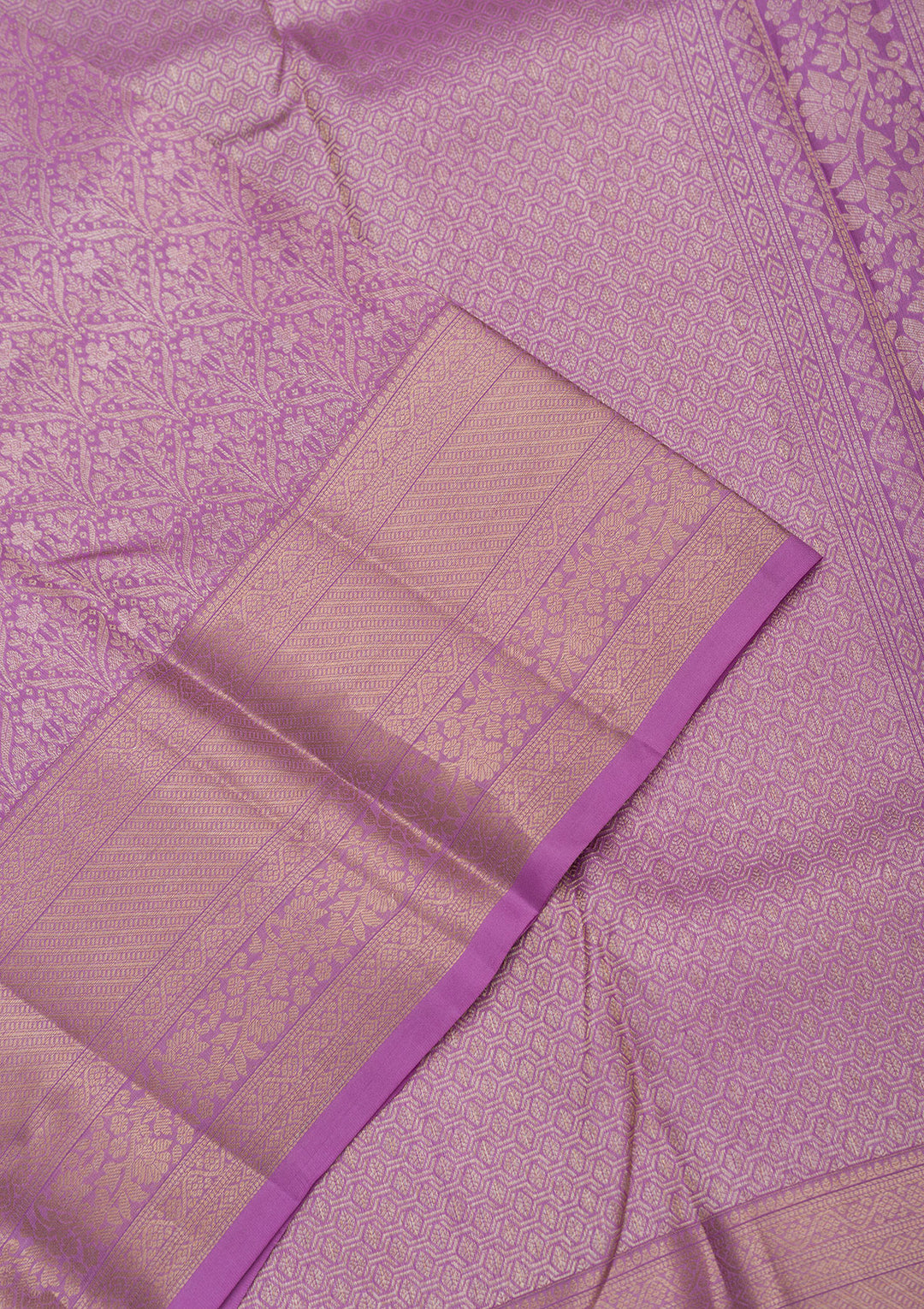 Mauve Zariwork Pure Silk Saree