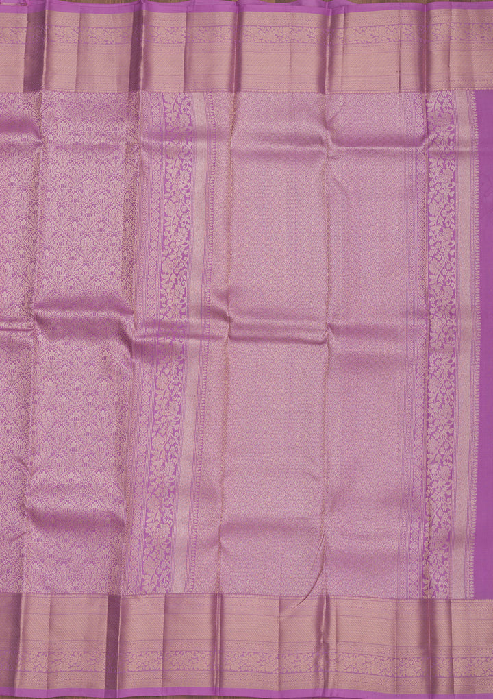 Mauve Zariwork Pure Silk Saree