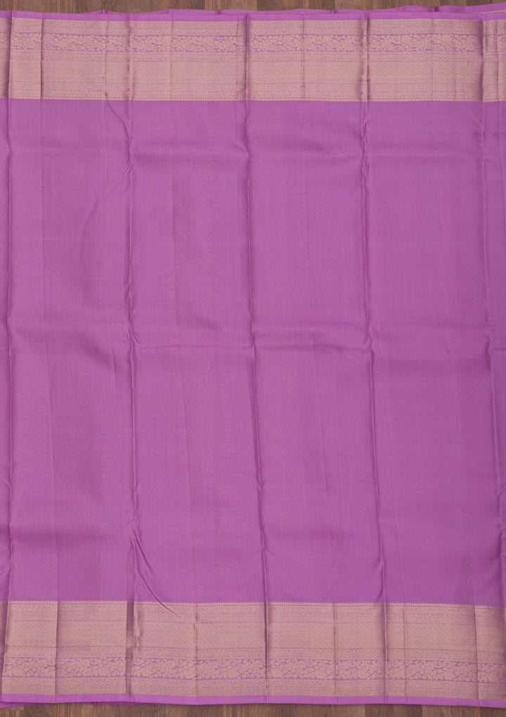 Mauve Zariwork Pure Silk Saree