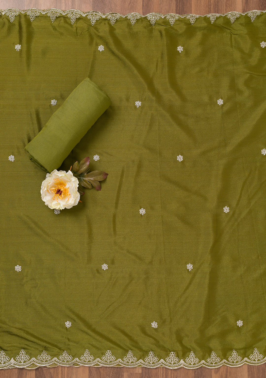 Mehendi Printed Tissue Unstitched Salwar Suit