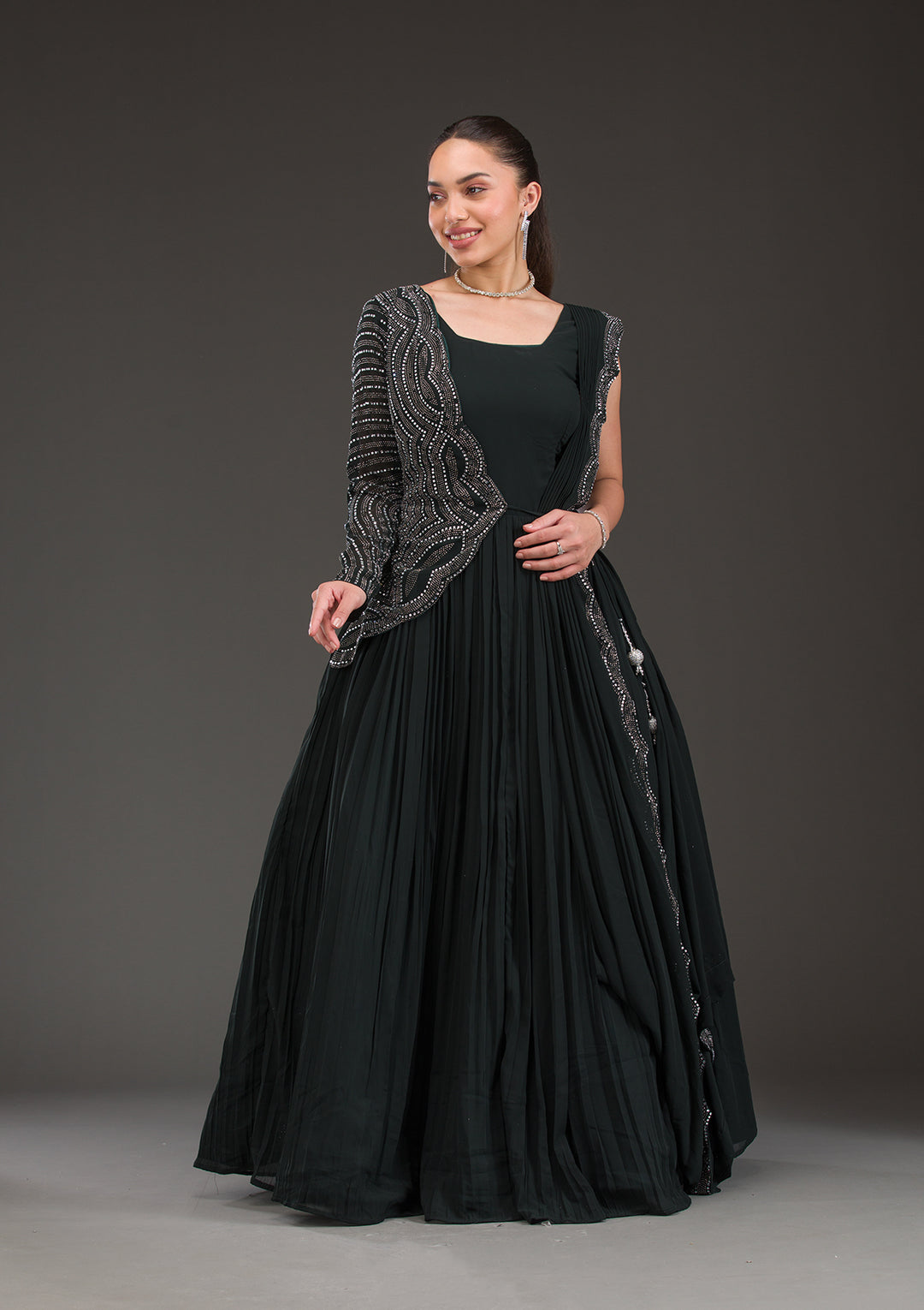 Mehendi Swarovski Georgette Gown