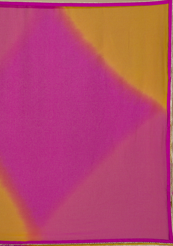 Mehendi Threadwork Chiffon Readymade Salwar Suit