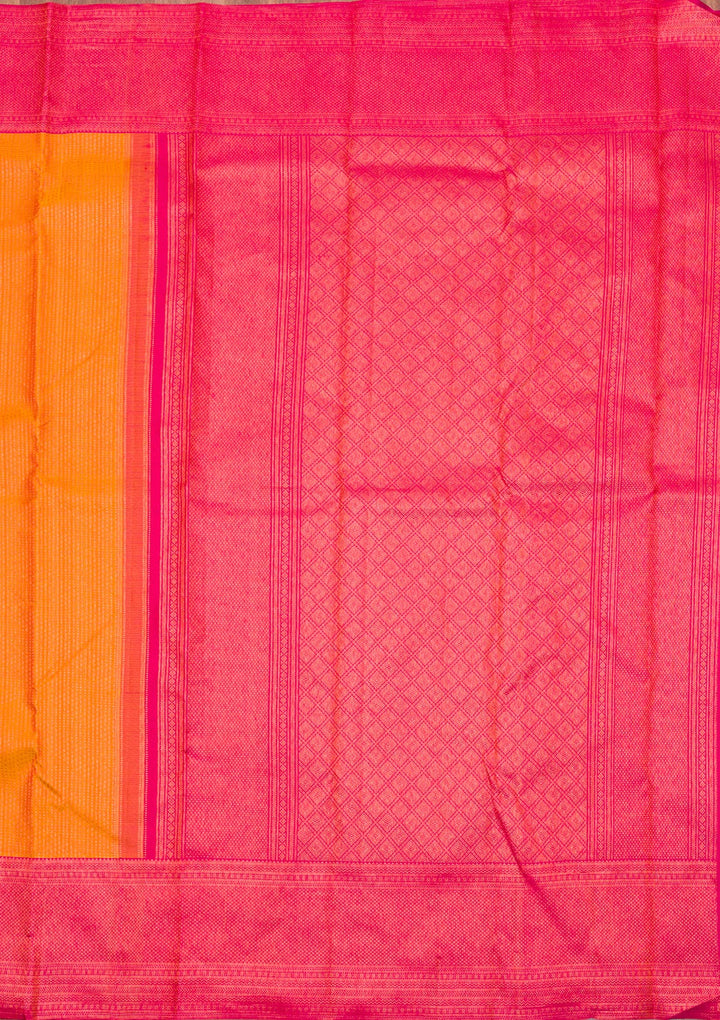 Mustard Zariwork Pure Silk Saree