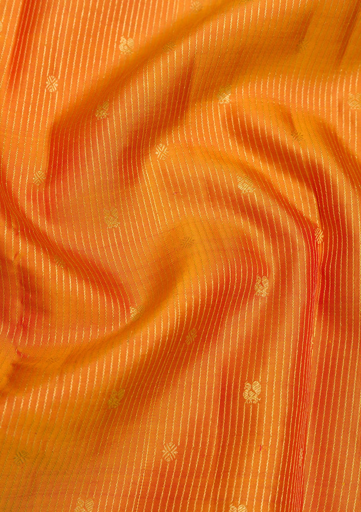 Mustard Zariwork Kanjivaram Pure Silk Saree