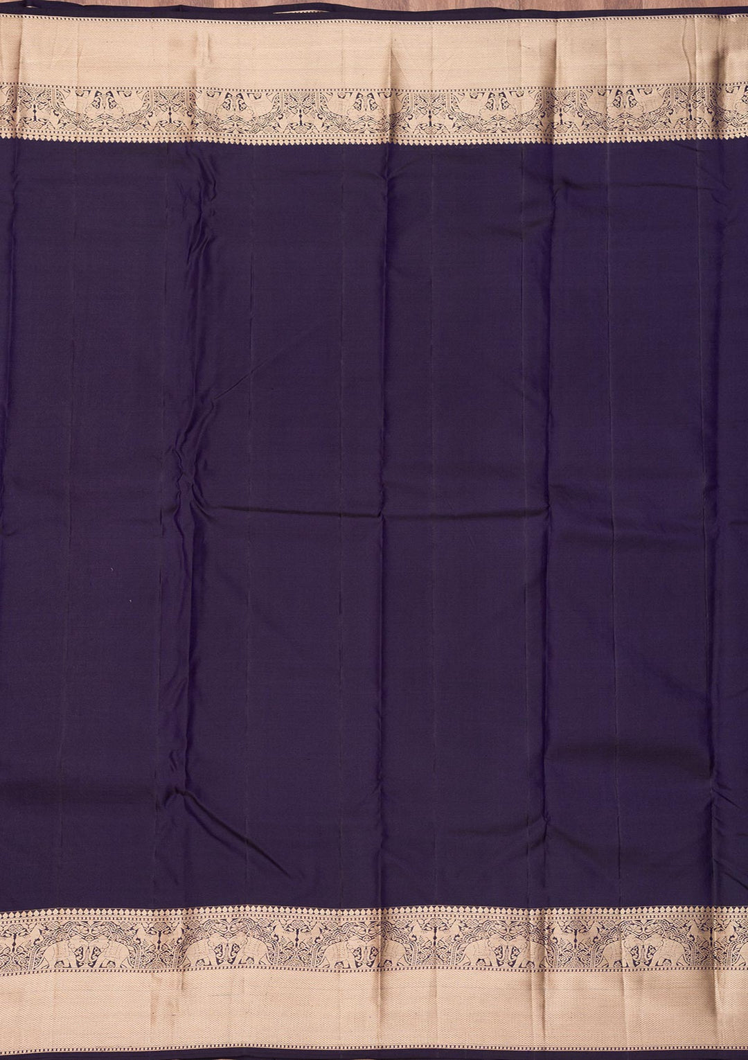 Navy Blue Zariwork Pure Silk Saree