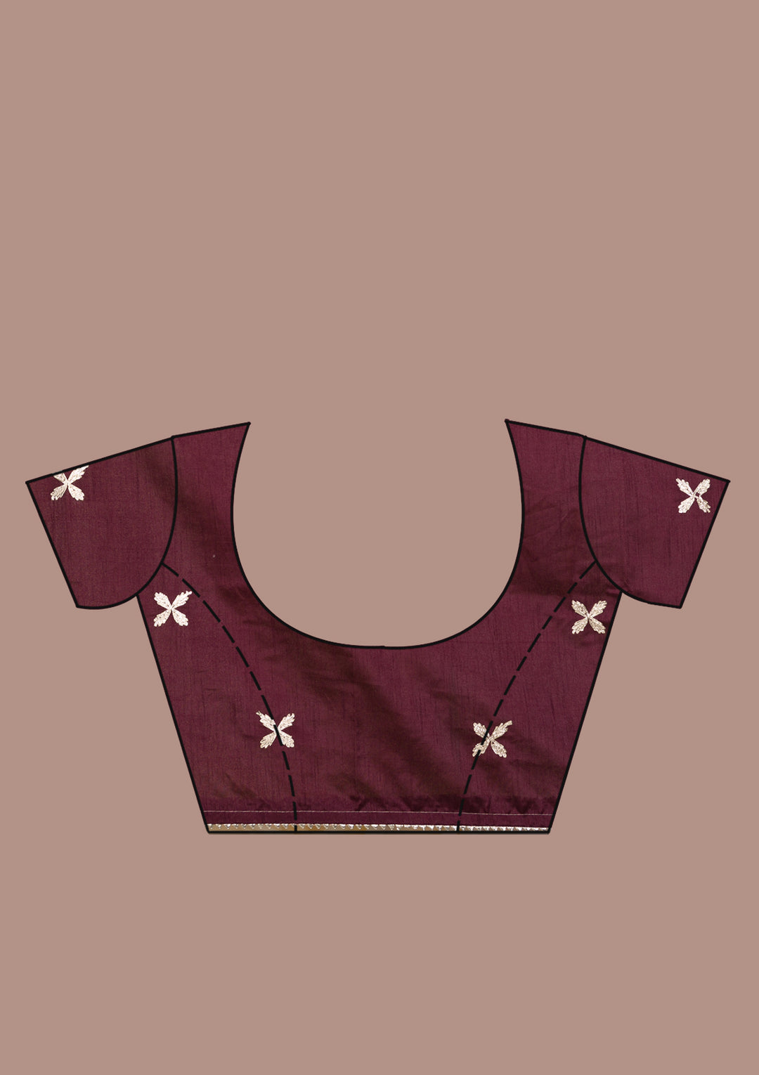 Onion Pink Gotapatti Semi Crepe Saree