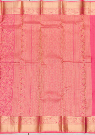 Onion Pink Zariwork Pure Silk Saree