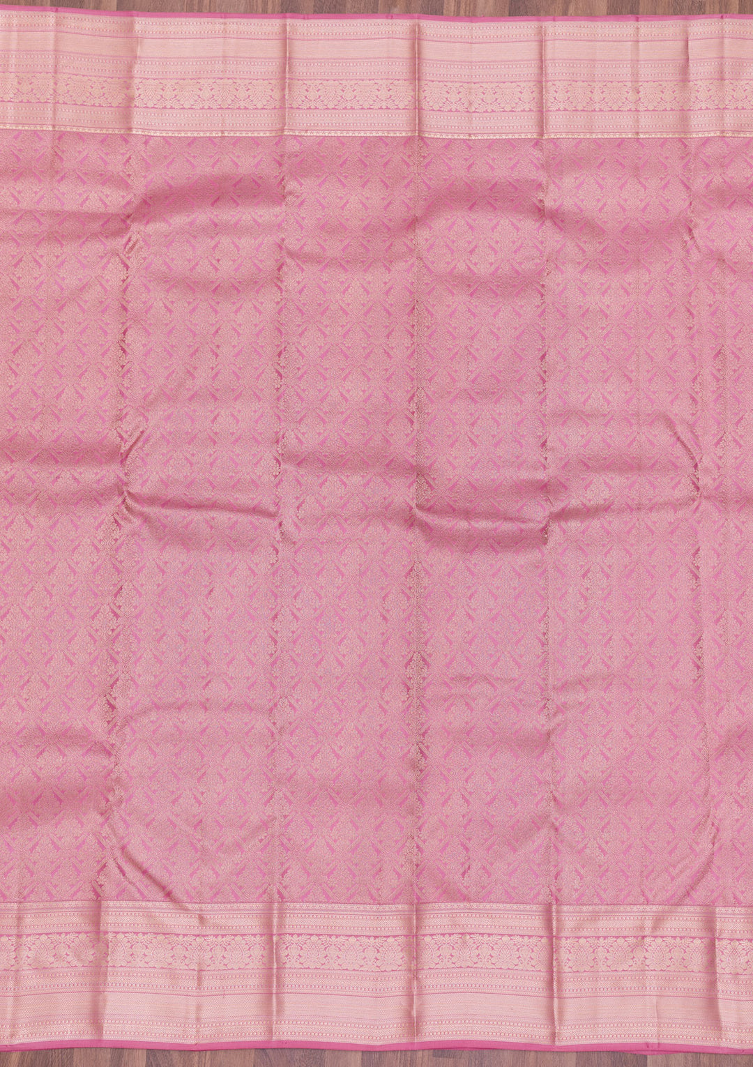 Onion Pink Zariwork Banarasi Pure Silk Saree