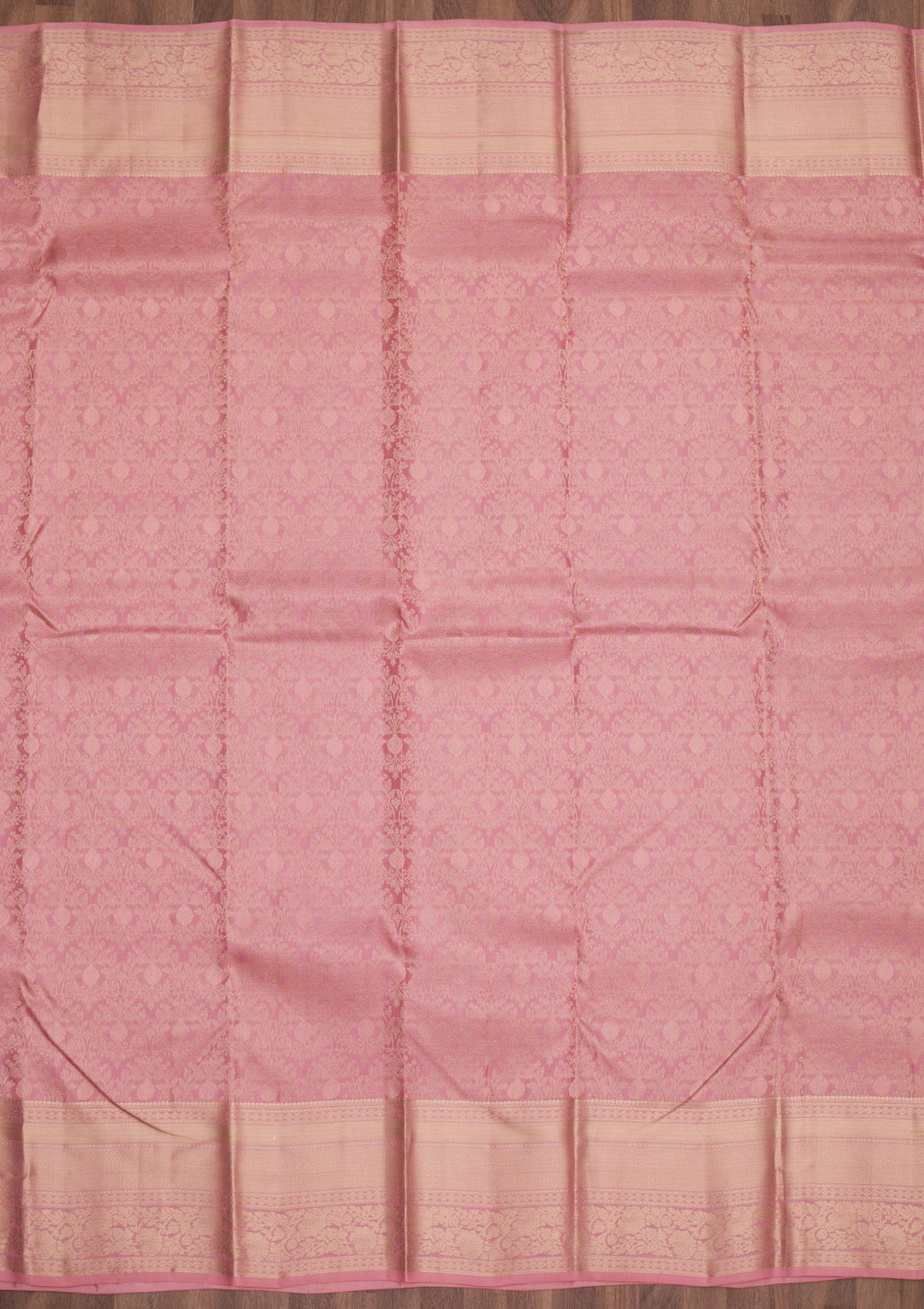 Onion Pink Zariwork Pure Silk Saree