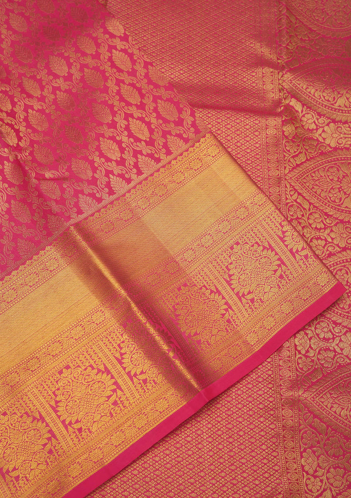 Pink Zariwork Pure Silk Saree