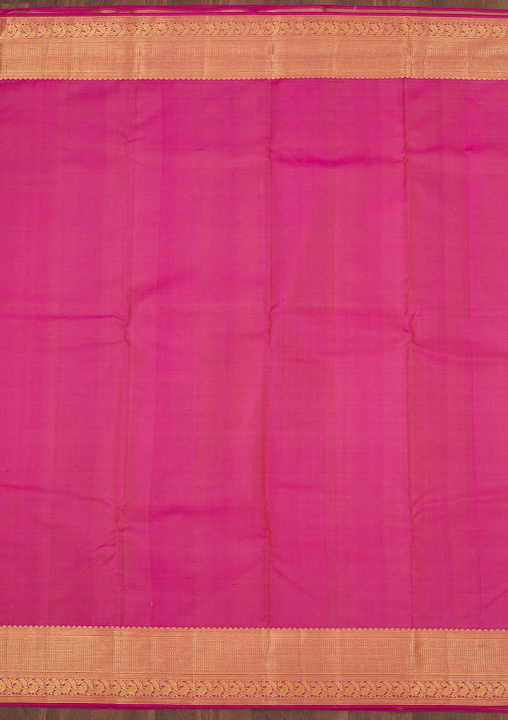 Peach Zariwork Pure Silk Saree