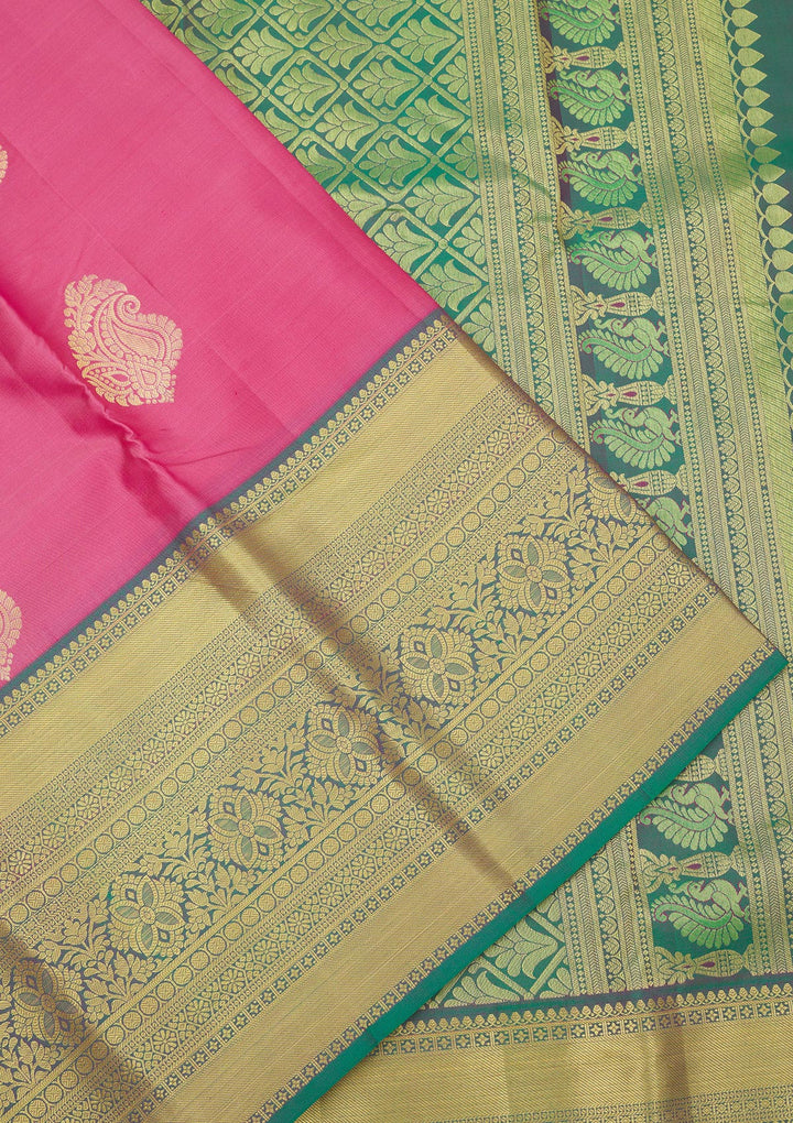 Pink Zariwork Pure Silk Saree
